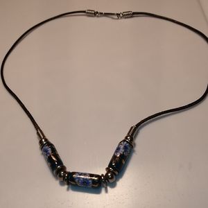 Vintage 90s Floral Bead Necklace Choker